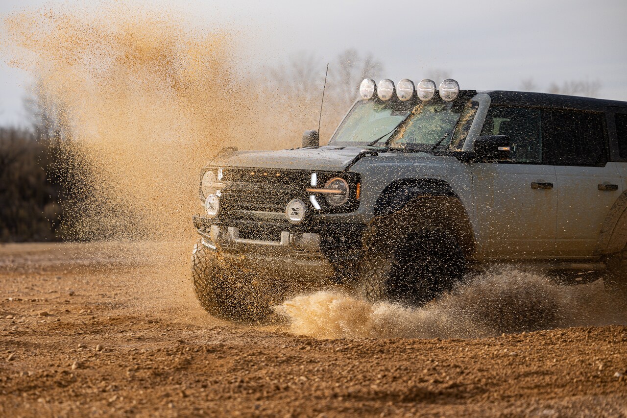 Bronco RTR kicking up dust on a rugged trail near Morgan, Utah