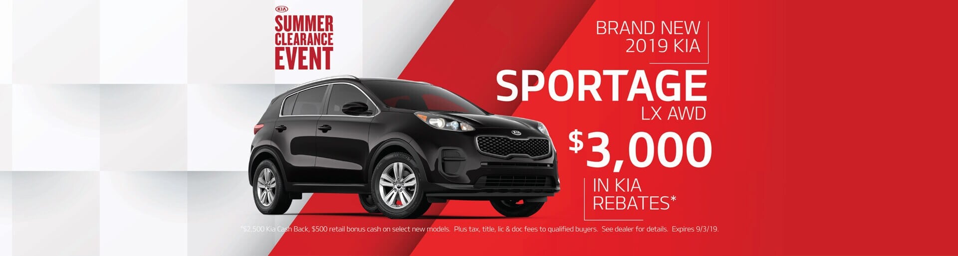 2019 Kia Sportage LX Get $3000 in Kia rebates when buying a 2019 Kia Sportage LX