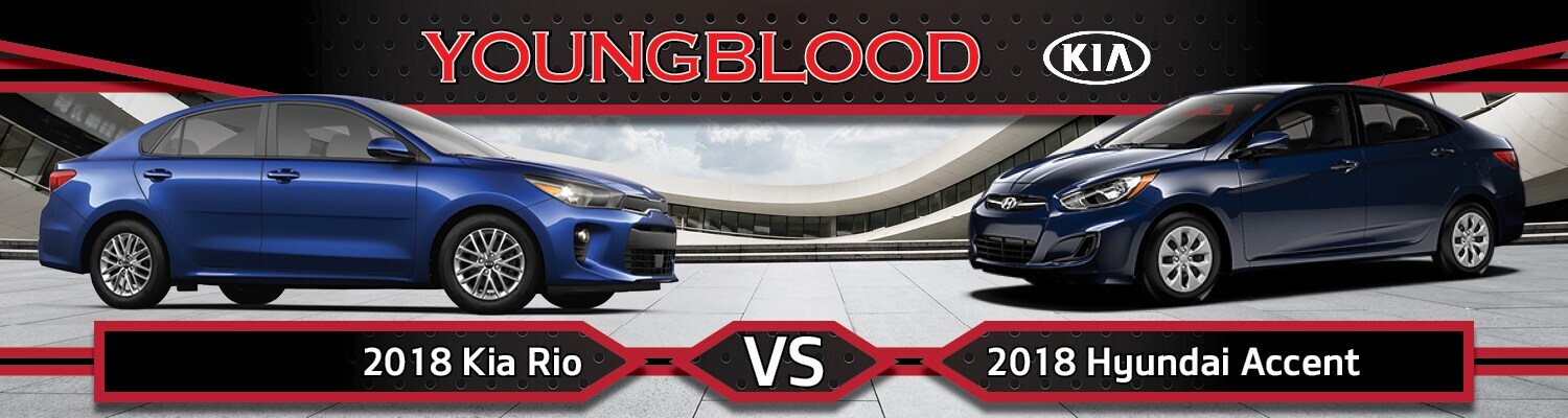 2018 Kia Rio vs. Hyundai Accent A 2018 Kia Rio vs. 2018 Hyundai Accent
