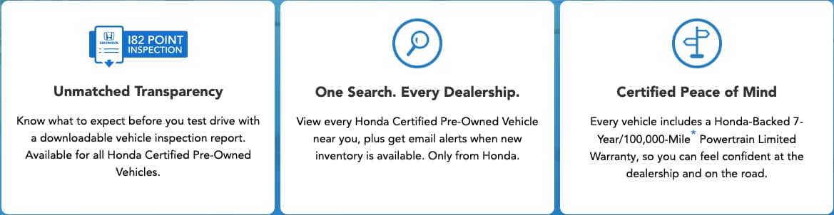 Certified Pre Owned Hondas