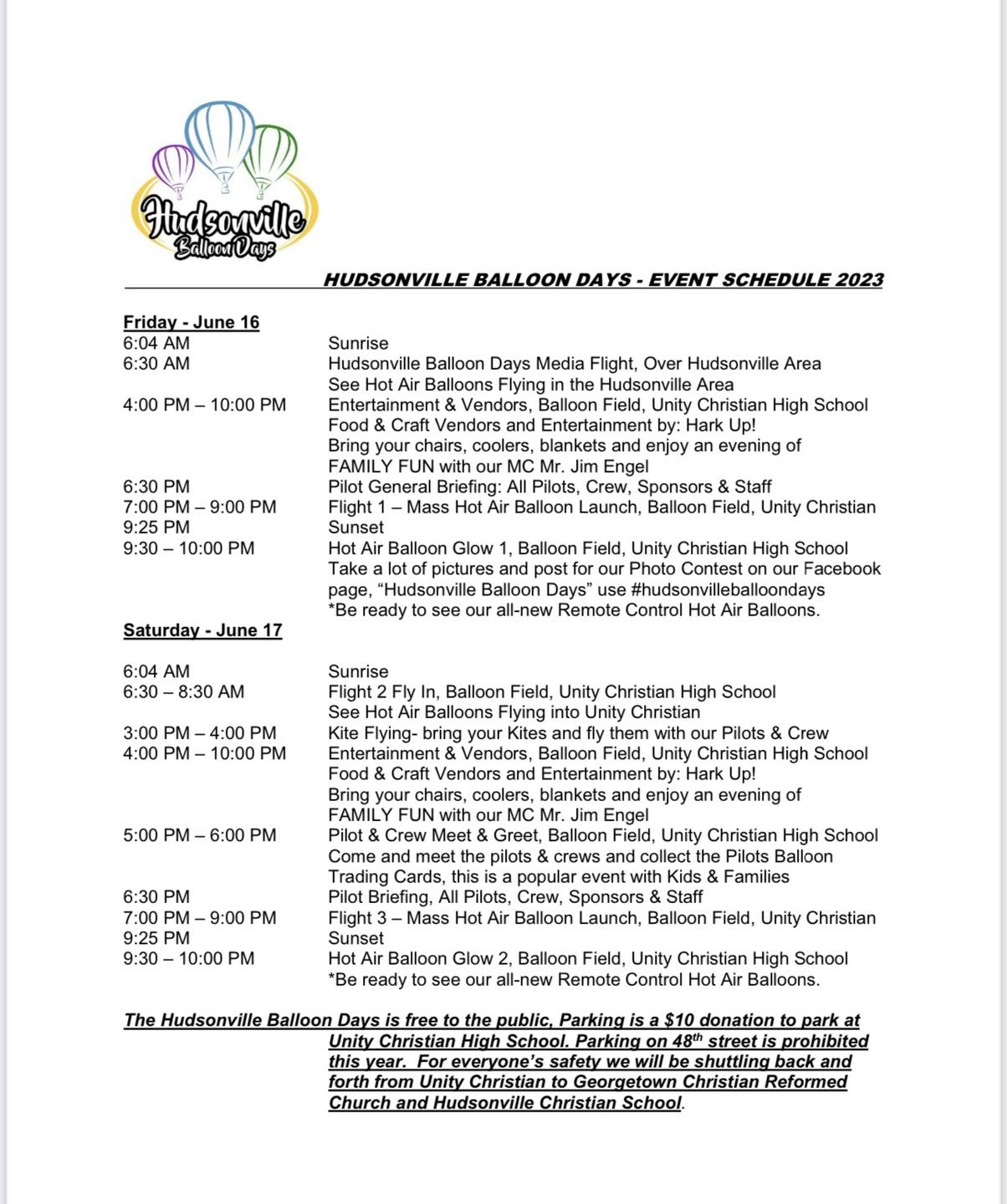 The Third Annual Hudsonville Balloon Days Kicks Off this Weekend, To