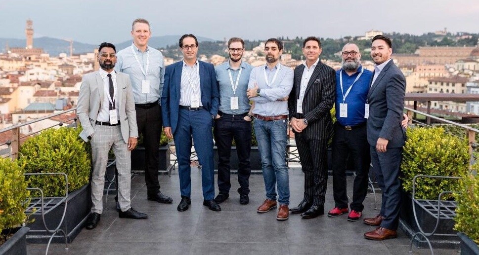 Derrick Jones GM of Zeigler Maserati of Grandville with other winners in Italy for the Masters of Care Award 2022.JPG