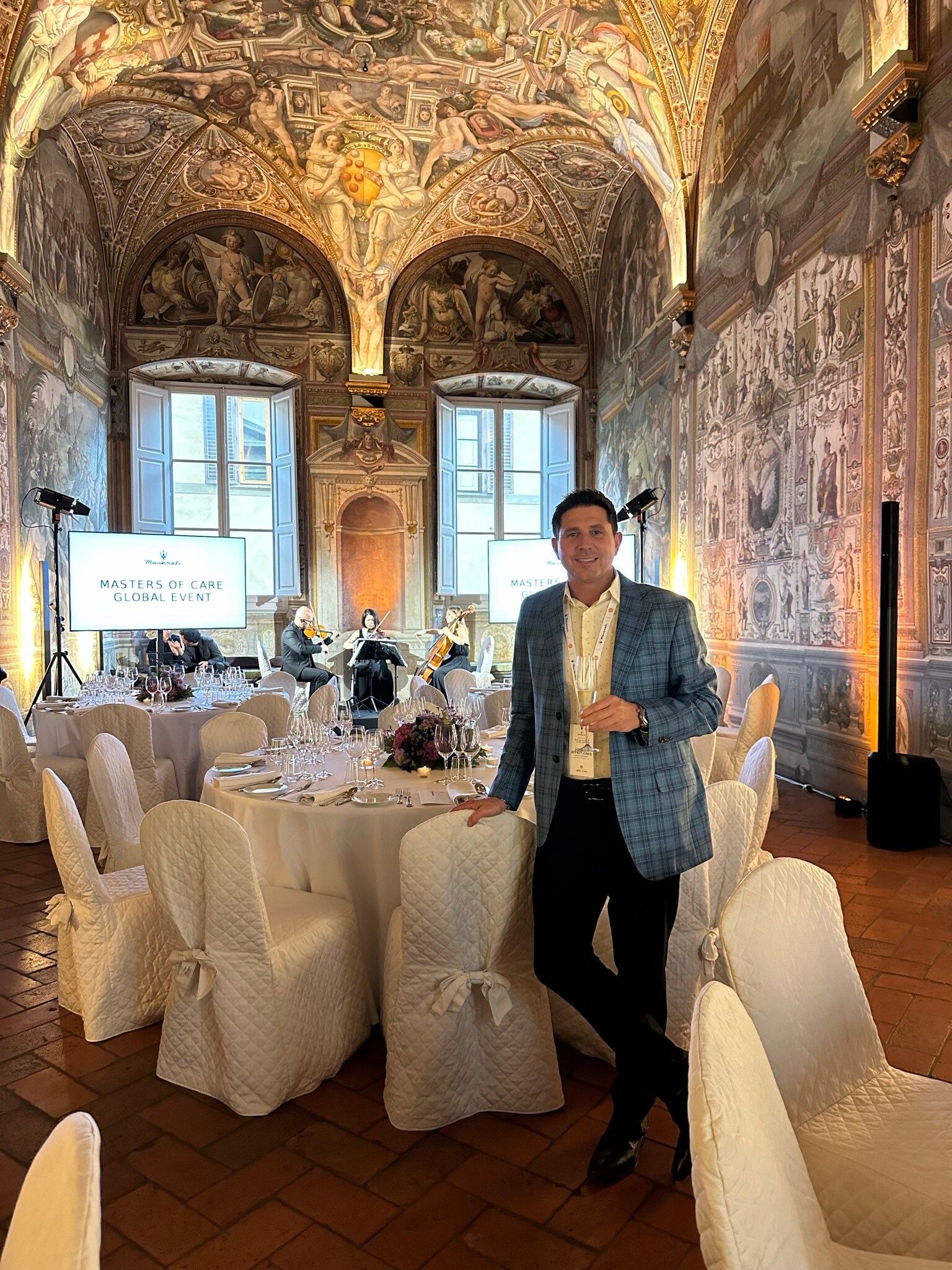 Derrick Jones GM of Zeigler Maserati of Grandville in Italy for the Masters of Care Award 2022.JPEG