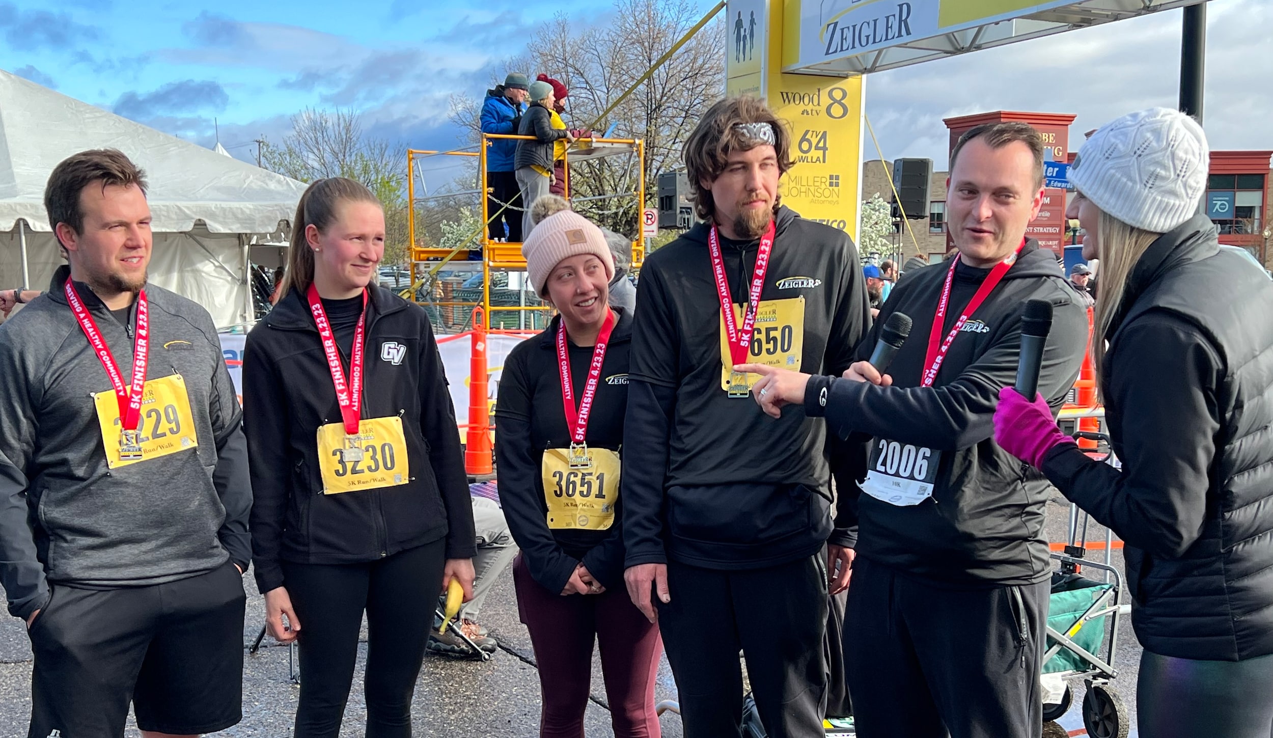 TEAM ZEIGLER at the finish line interviewed by Ariah Daniels.jpeg