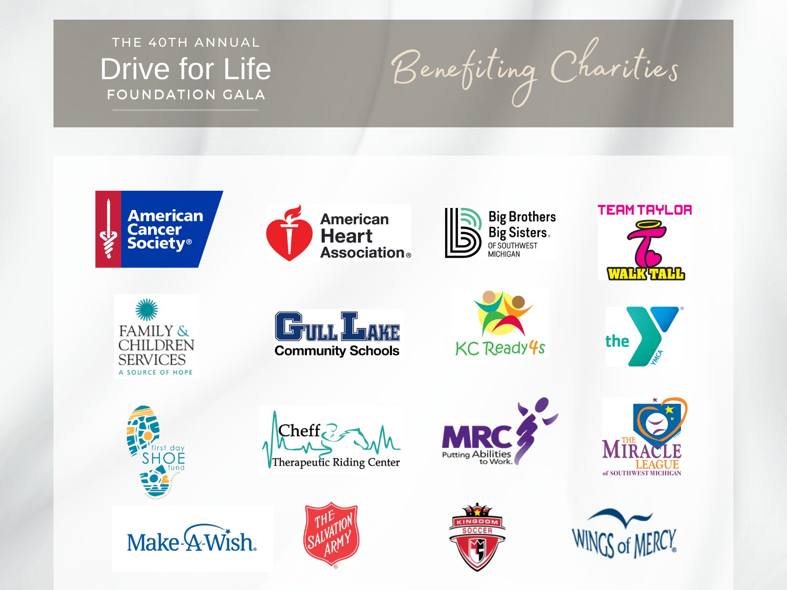2022 Benefiting Charities - 40th Annual Drive for Life Foundation Gala .png