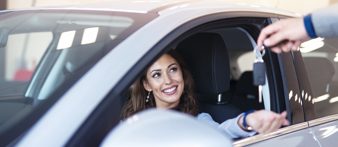 Woman Buying a New Car