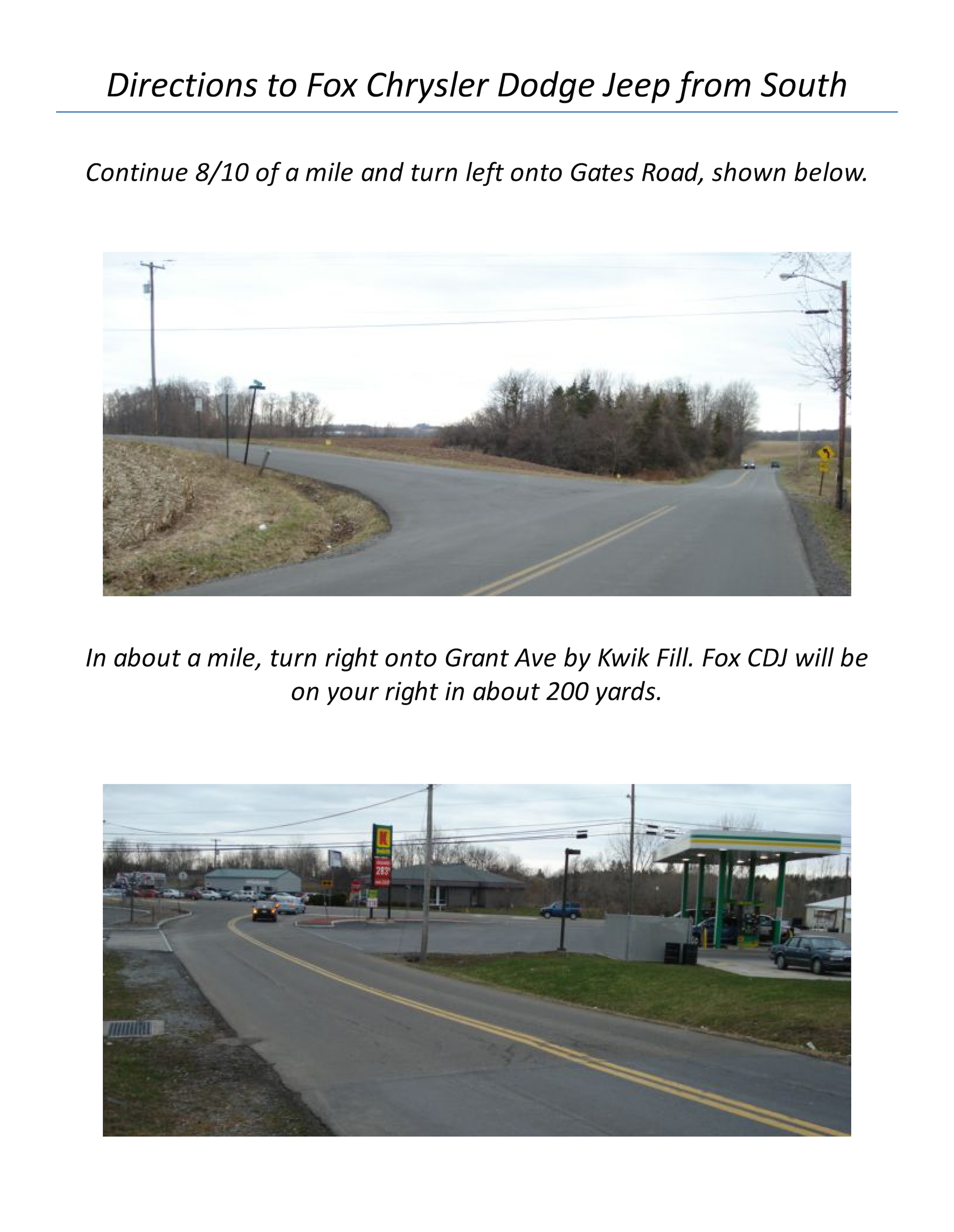 Hours & Directions | Fox CDJR | Auburn, NY