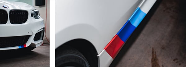 bmw m performance stripes