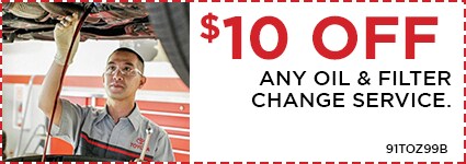 $10 Off Any Oil & Filter Change Service