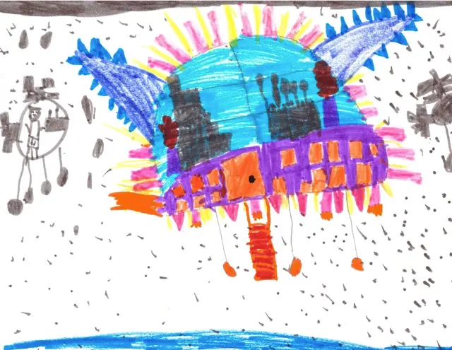 Willow Grove Kindergarten 3rd Place Winner - Flying Car by Jude T.