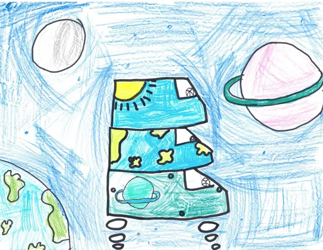 Willow Grove 3rd Grade 3rd Place Winner - Triple Decker Space by Chloe R.