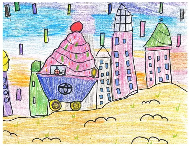 Doylestown 2nd Grade 3rd Place Winner - The Cupcake Car by Shaina K.