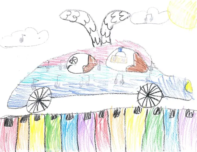 Willow Grove 1st Grade 3rd Place Winner - Music Car by Charlie G.