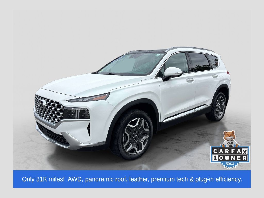 Serenity White Pearl 2023 Hyundai Santa Fe Hybrid Plug-In SUV / Crossover All-Wheel Drive 6-Speed Automatic
