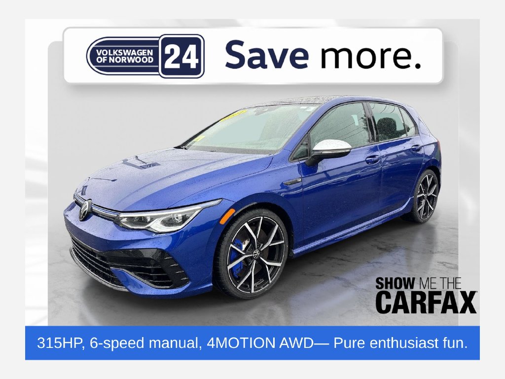 Lapiz Blue 2024 Volkswagen Golf R Hatchback All-Wheel Drive 6-Speed Manual