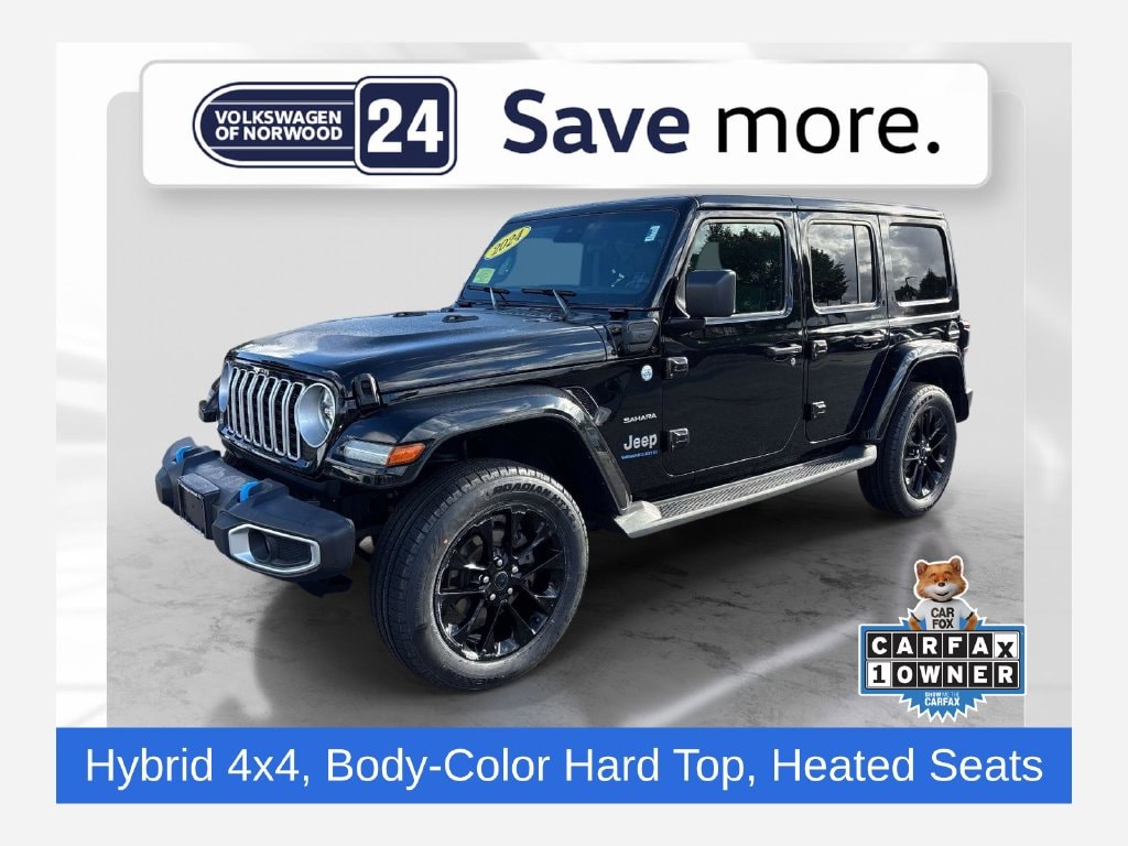 Black Clearcoat 2024 Jeep Wrangler 4xe SUV / Crossover Four-Wheel Drive 8-Speed Automatic