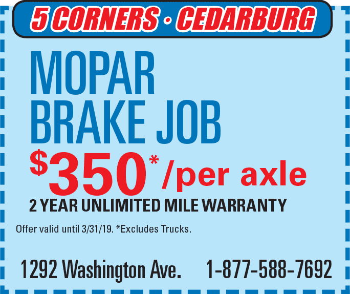 Brake Special, Coupon Cedarburg, WI Milwaukee