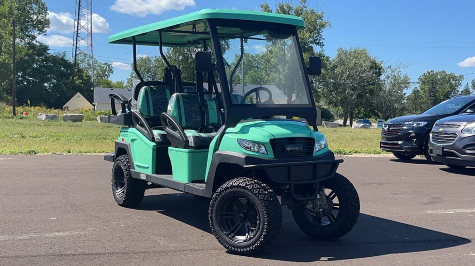 Bintelli Beyond 6-Person Lifted Electric Golf Cart in Green at 75 North Auto Sales in Michigan