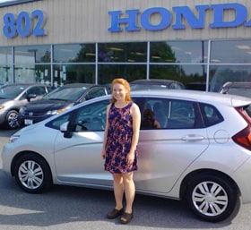 Anne and her new 2015 Honda Fit LX