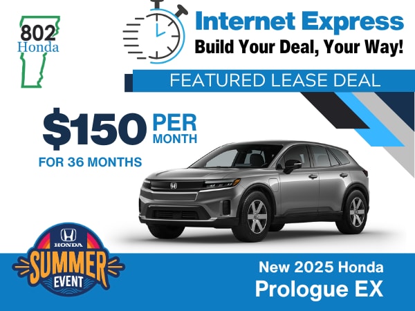 Explore Honda Prologue Lease Specials at 802 Honda in Berlin, VT Honda Prologue Lease Offers in Vermont - 802 Honda
