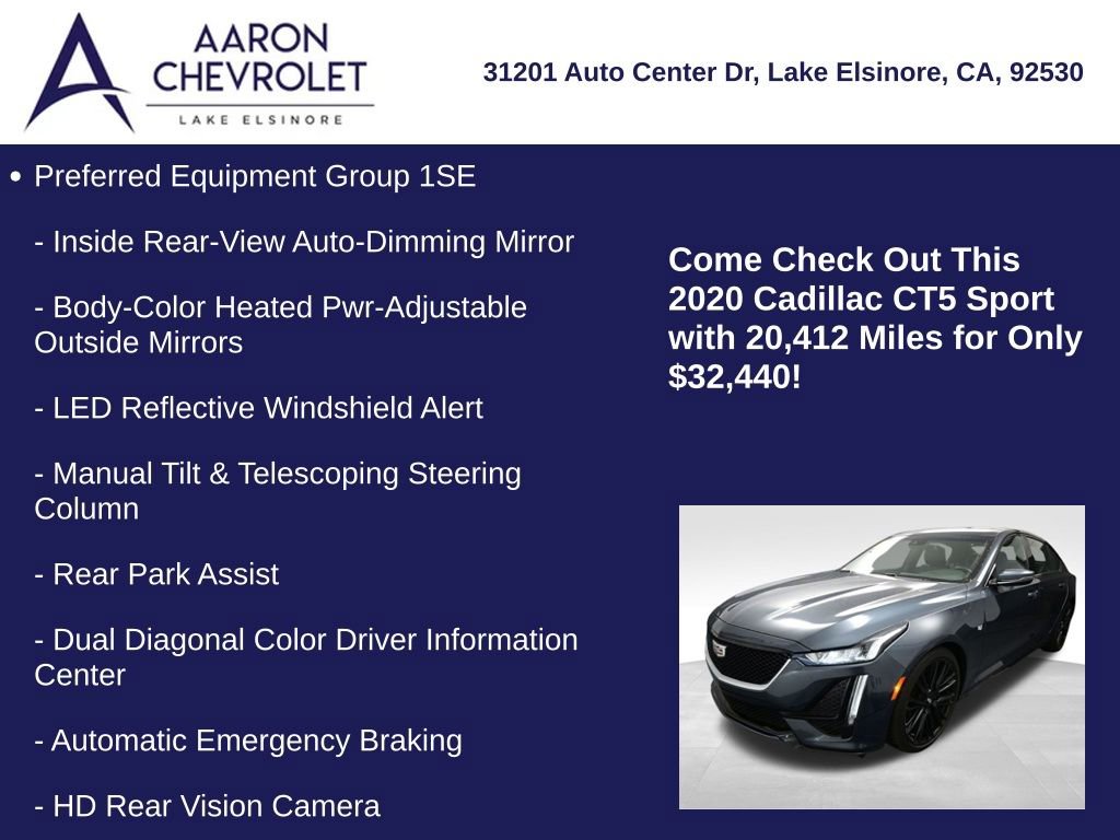 2020 CADILLAC CT5 Sport photo 5