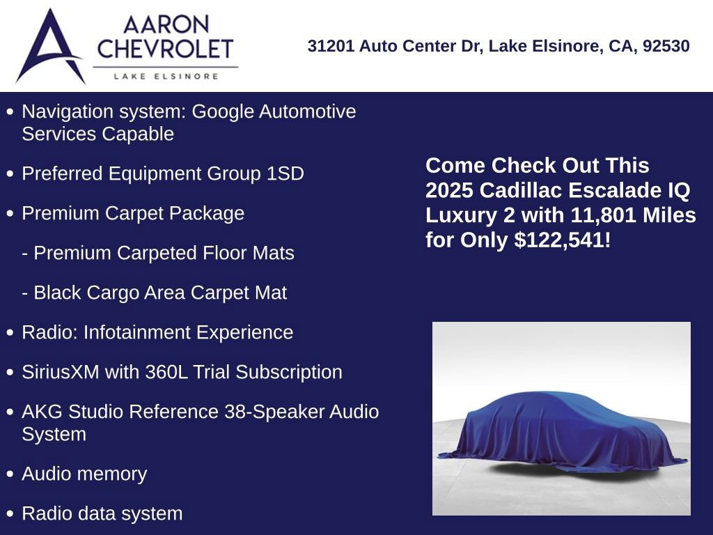 2025 CADILLAC ESCALADE IQ Luxury photo 3