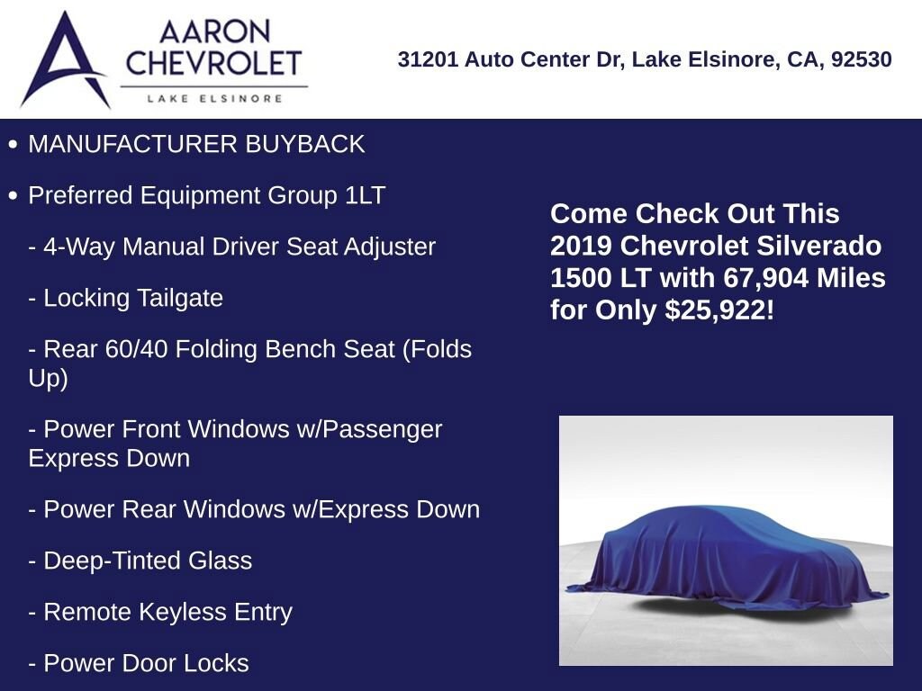 Used 2019 Chevrolet Silverado 1500 LT Truck Crew Cab