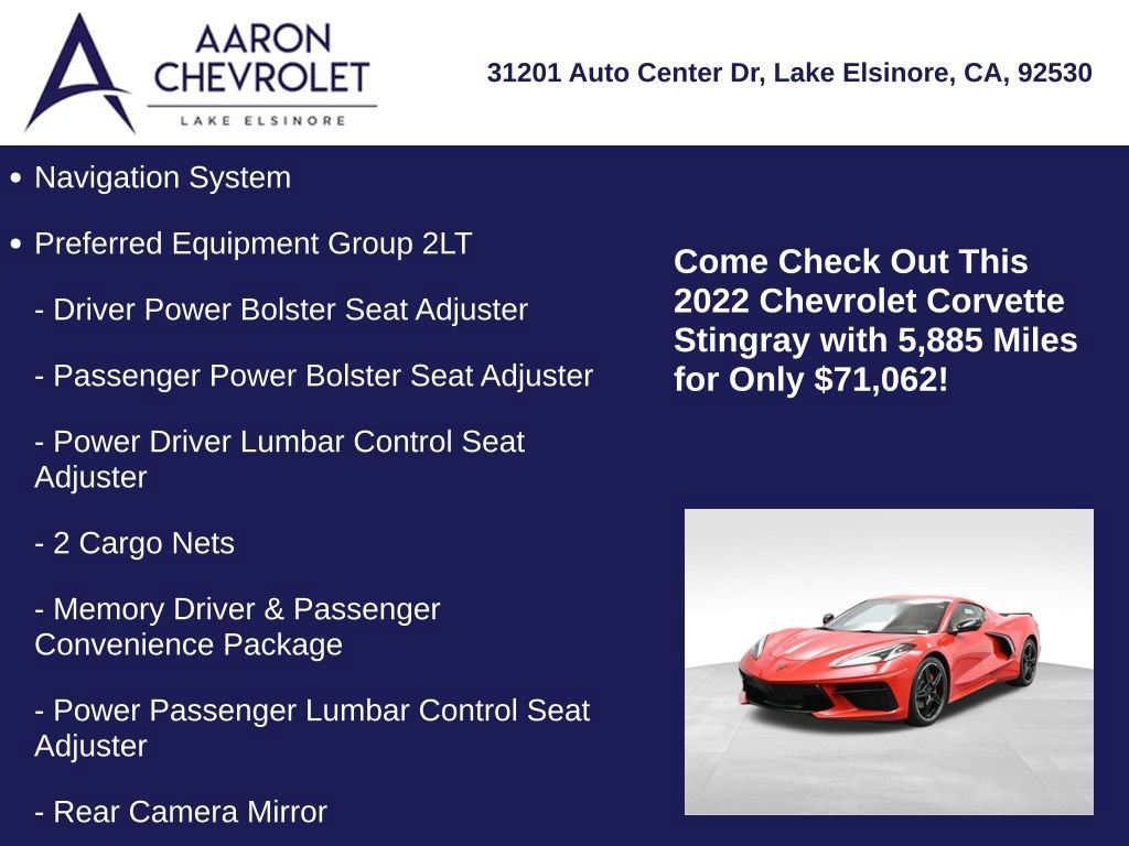 2022 Chevrolet Corvette Stingray Stingray w/2LT photo 4