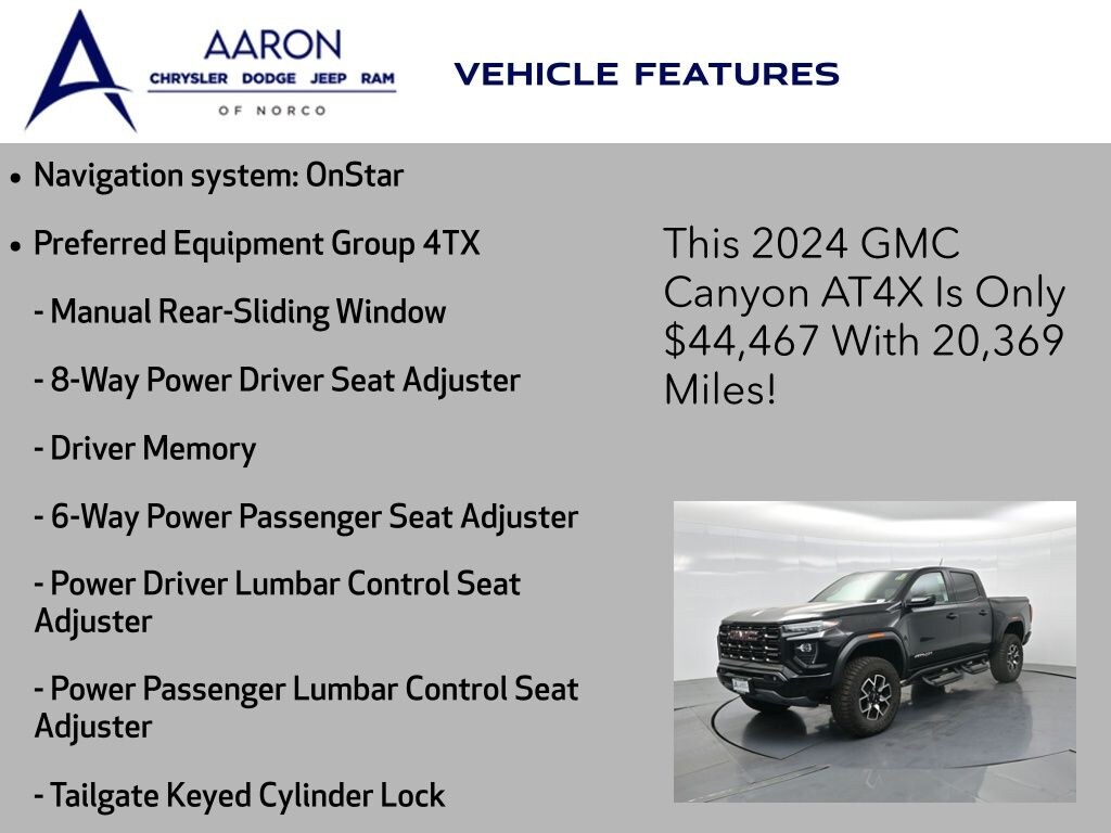 Used 2024 GMC Canyon AT4X Truck Crew Cab