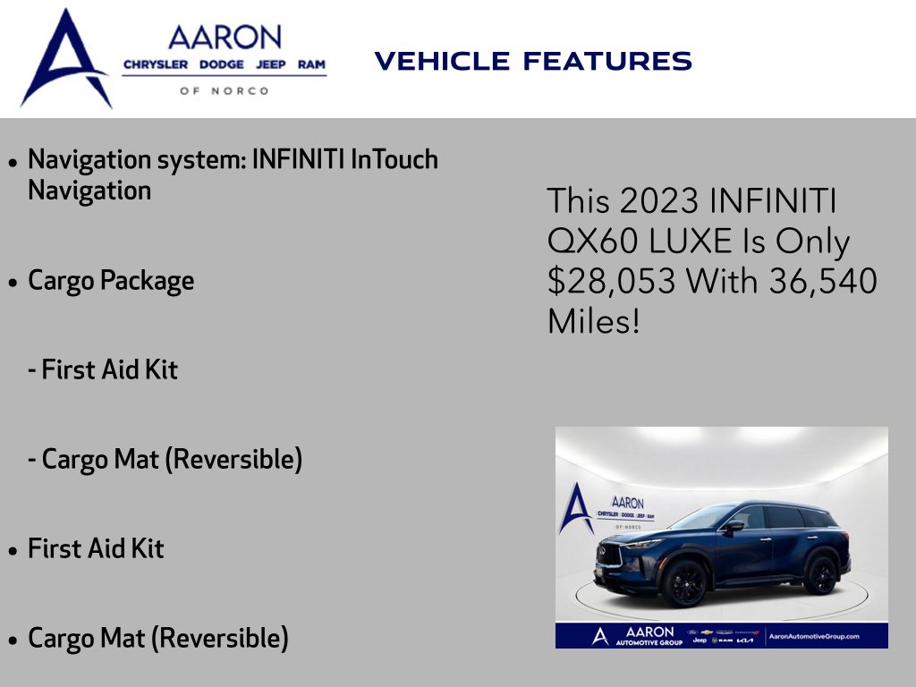 Used 2023 INFINITI QX60 LUXE SUV