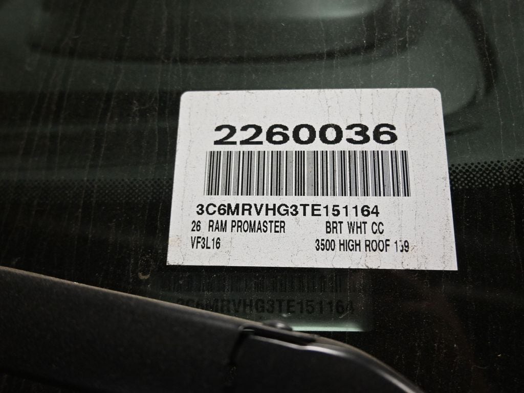 New 2026 Ram Promaster 3500 High Roof Cargo Van