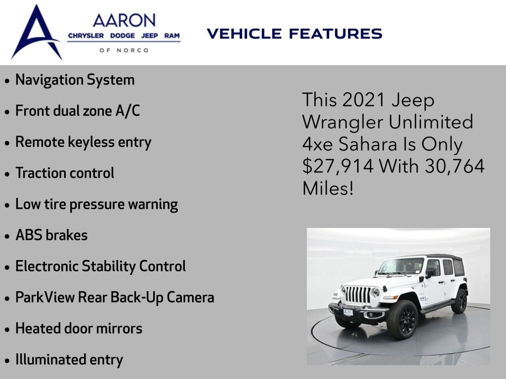 Used 2021 Jeep Wrangler 4xe Sahara SUV