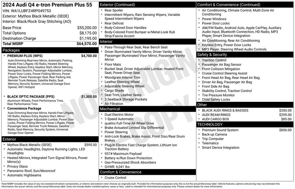 Used 2024 Audi Q4 e-tron 55 Premium SUV