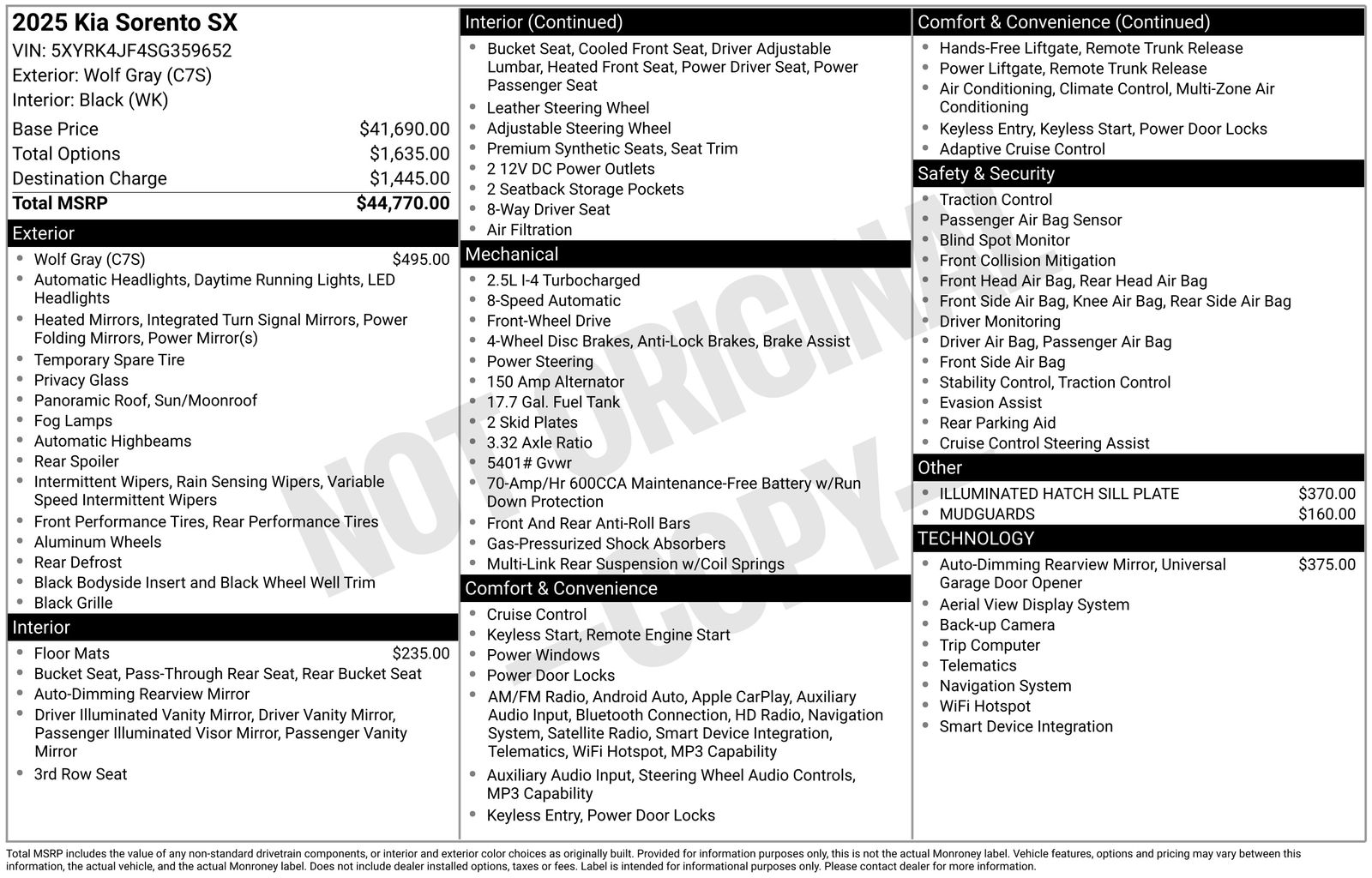 2025 Kia Sorento SX photo 5