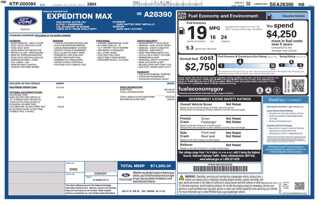 Used 2025 Ford Expedition Max Active SUV