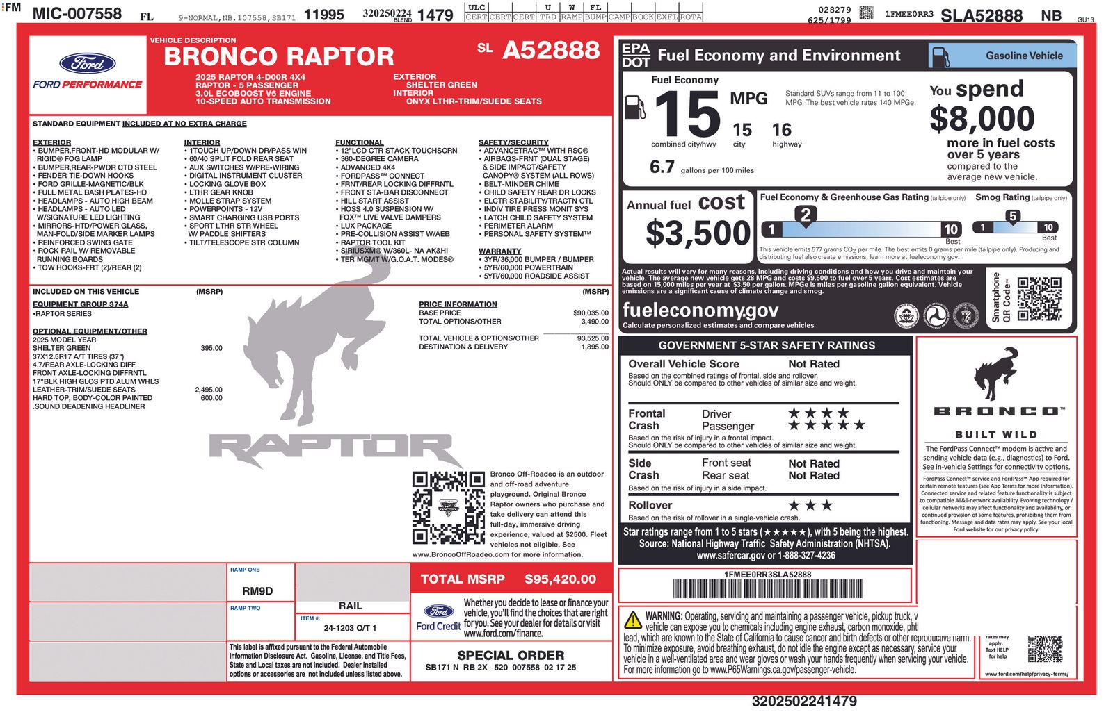 2025 Ford Bronco Raptor photo 3