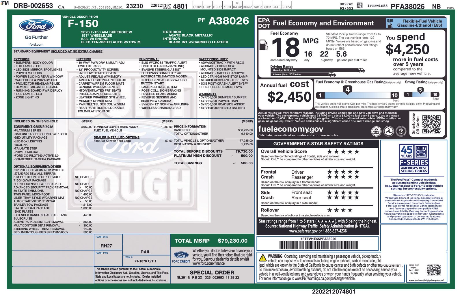 2023 Ford F-150 Platinum photo 3