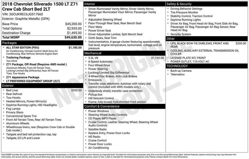 Used 2018 Chevrolet Silverado 1500 LT Truck