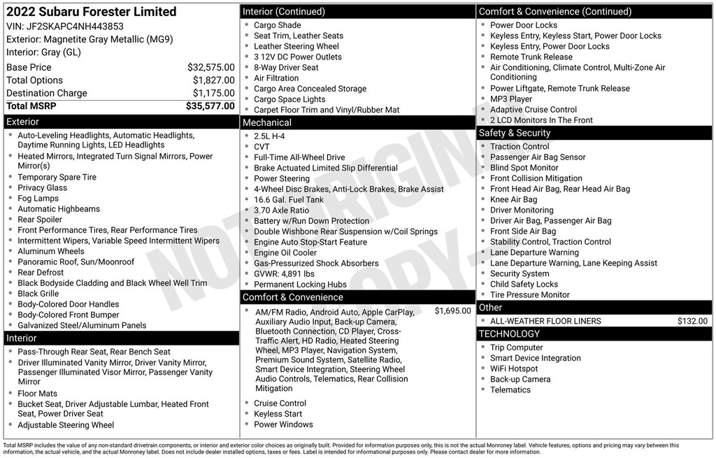 Used 2022 Subaru Forester Limited SUV