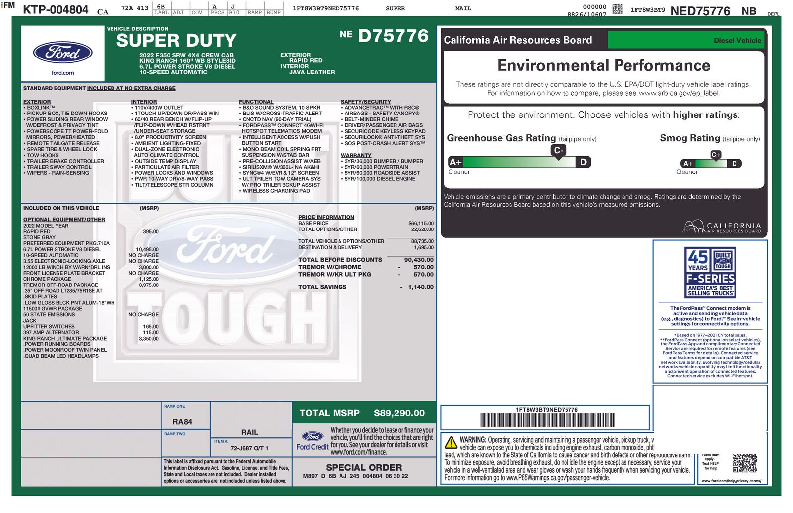 2022 Ford F-350SD King Ranch photo 3