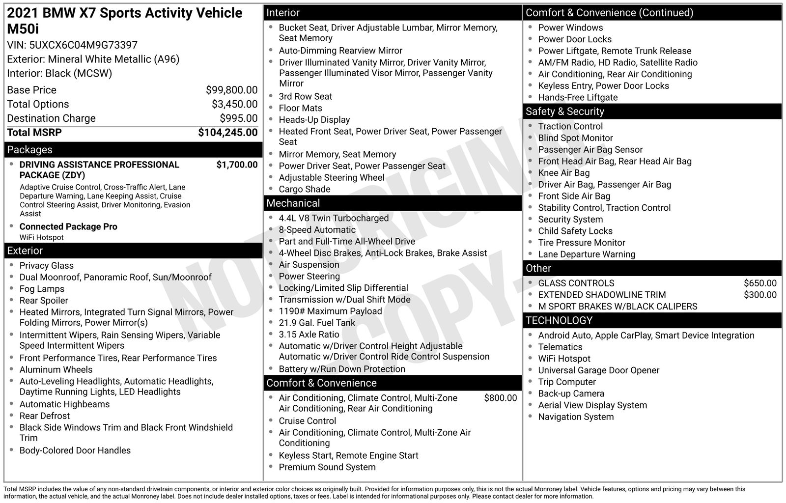 2021 BMW X7 M50i photo 5