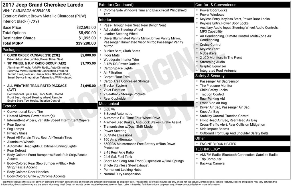 Used 2017 Jeep Grand Cherokee Laredo SUV