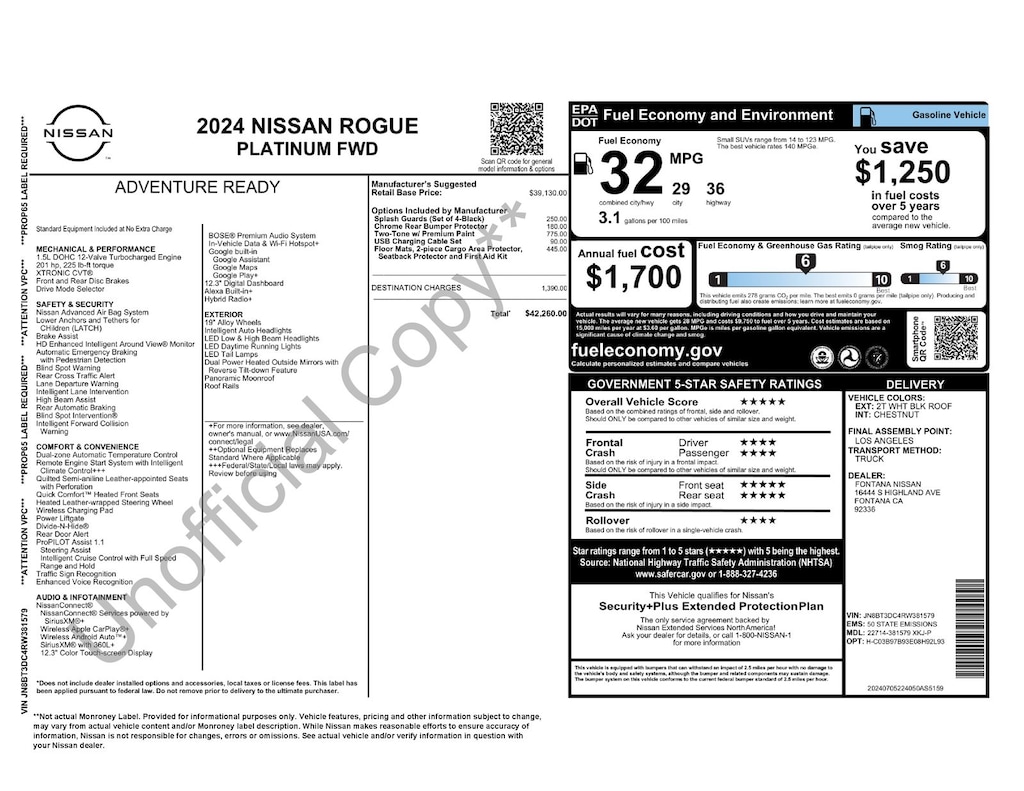 Used 2024 Nissan Rogue Platinum SUV