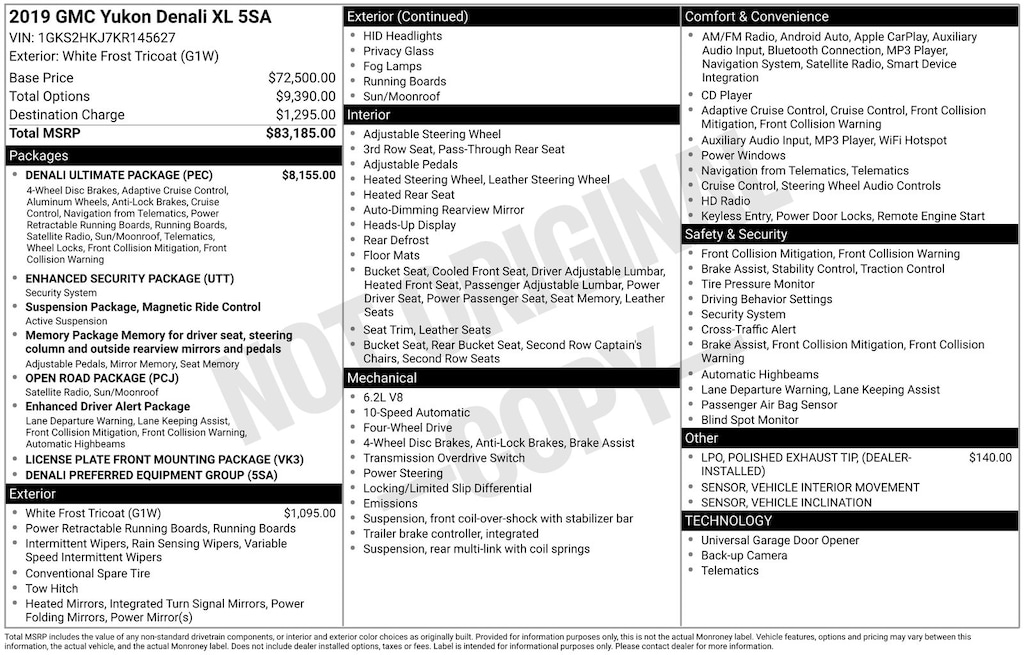 Used 2019 GMC Yukon XL Denali SUV