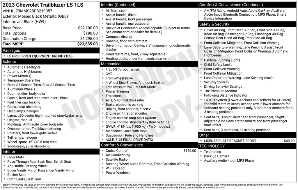 Used 2023 Chevrolet Trailblazer LS SUV