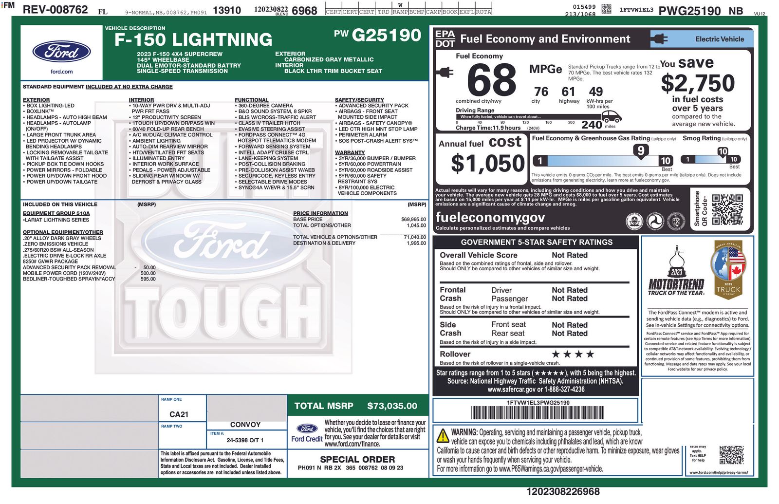 2023 Ford F-150 Lightning Lariat photo 3