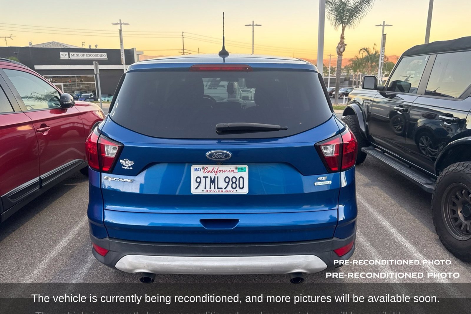 Used 2019 Ford Escape SE with VIN 1FMCU0GD8KUB75047 for sale in Escondido, CA