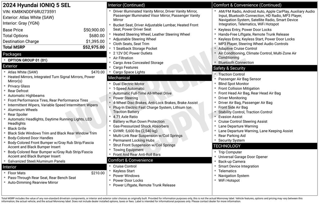 Used 2024 Hyundai IONIQ 5 SEL with VIN KM8KNDDF6RU273591 for sale in Lake Elsinore, CA