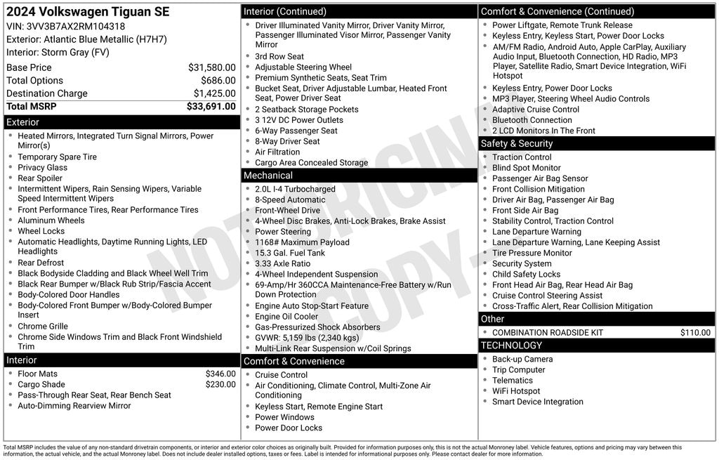 Used 2024 Volkswagen Tiguan 2.0T SE SUV