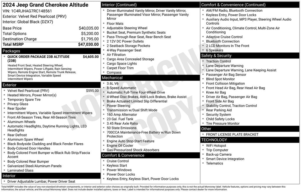 Used 2024 Jeep Grand Cherokee Altitude SUV